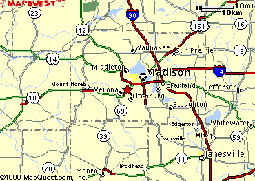 From Hwy 12-18 or 18-151 Take Exit 258 West towards Verona!