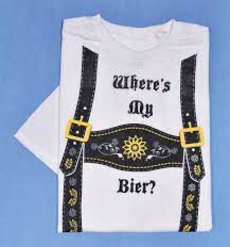 Whers's My Bier Lederhosen Tee Shirt