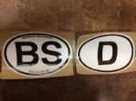 German D and B.S. Stickers
