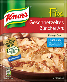 Knorr geschnetzeltes zuricher Art