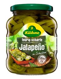 Kuhne Feurig Scharfe Jalapeno in slices