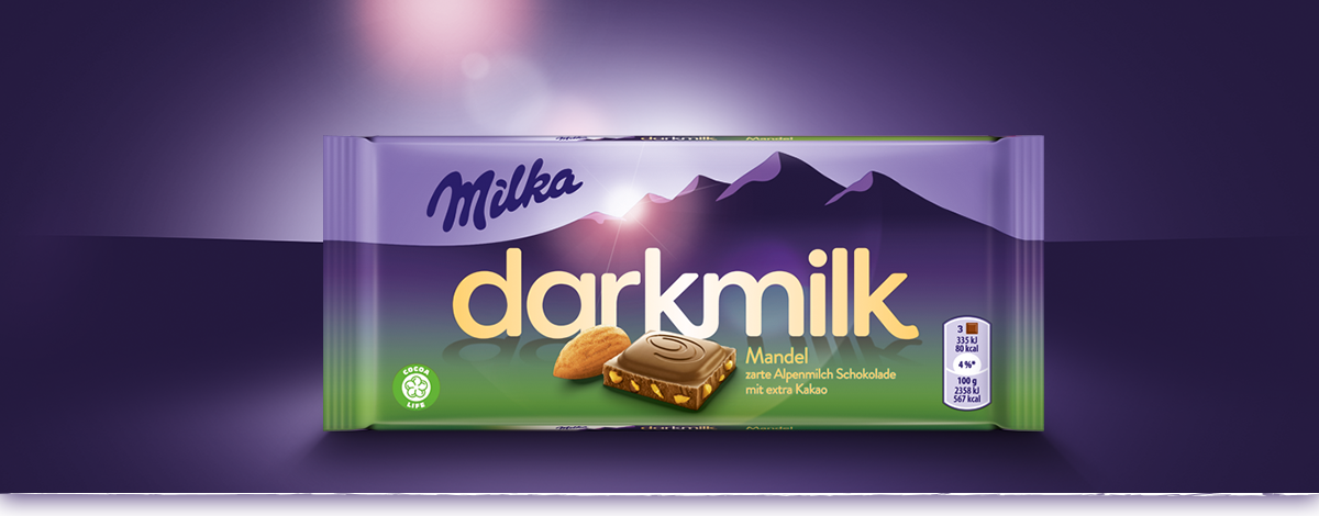 Milka darkmilk Almond bar 85g