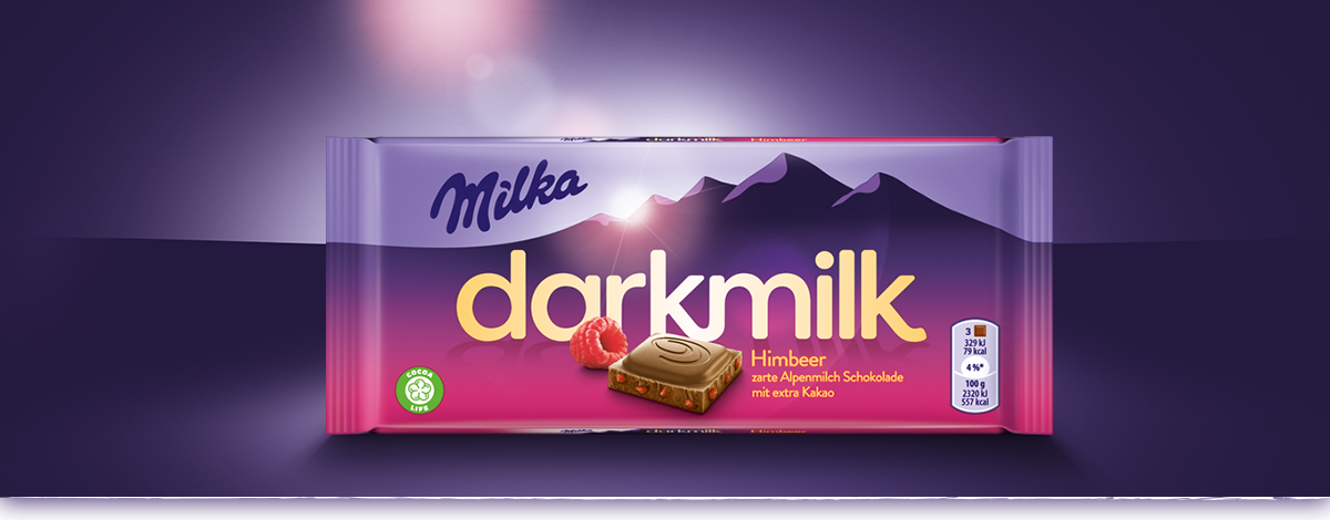 Milka darkmilk Raspberry 85g bar