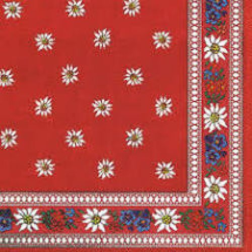 Red Edelweiss Napkins